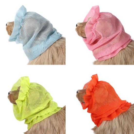 Ochrona uszu Nauszniki dla psa Oddychająca Szybkoschnąca Siateczkowa Tkanina Kapelusz dla psa Lęk