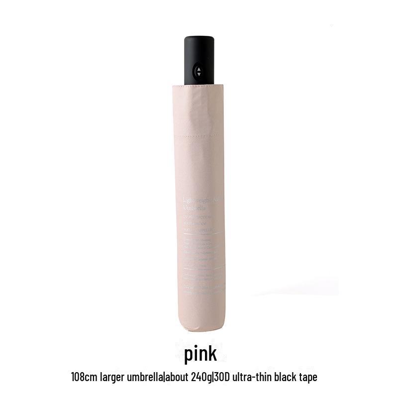 108cm Ultra-Light Automatic Umbrella - Dual-Purpose, Black Glue, Anti-UV, UPF50+, for Sun and Rain, Compact Design.