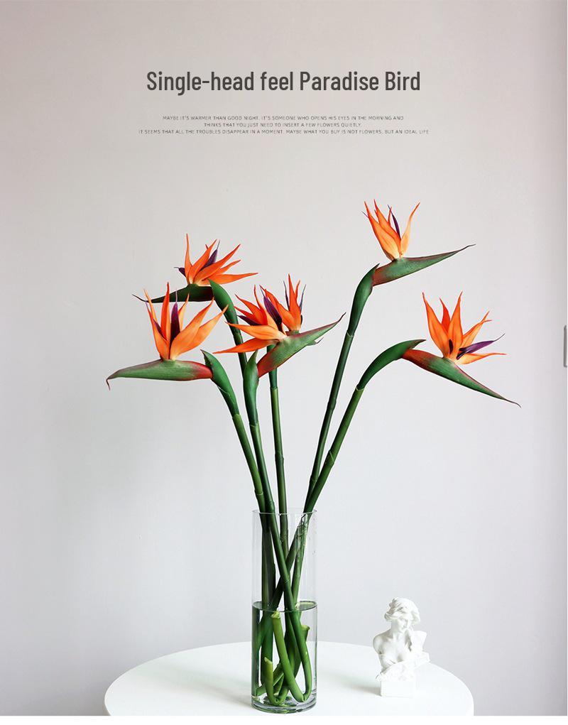 Large Artificial Rubber Bird of Paradise Flower for Home Decor & Wedding Photography