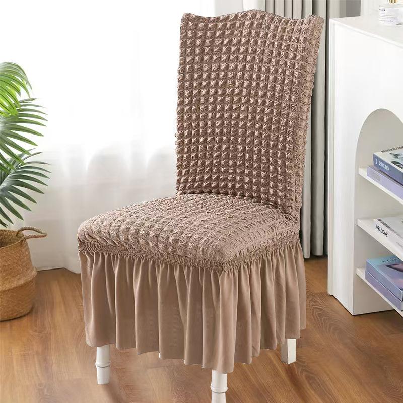 

Creative Bubble Gauze Skirt Chair Cover Elegant Stretch Dustproof Slipcover for Home Hotel Dining Wedding Party Chair Decoration