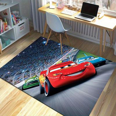 1pc Cartoon Car Racing Scene Rug, Office Carpet, Chair Mat, Outdoor Rug, Gift for Room Decorz4092