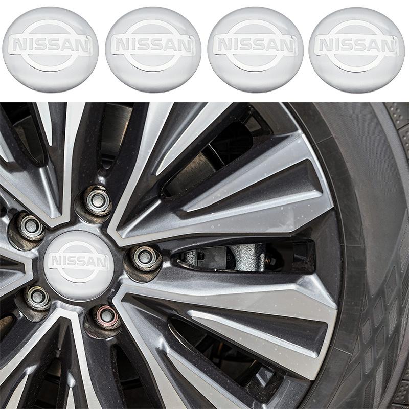 4pcs 56mm 60mm Nissan Logo 3D Car Emblem Wheel Center Hub Cap Auto Rim Refit Dust-proof Badge Covers Sticker Styling Accessories