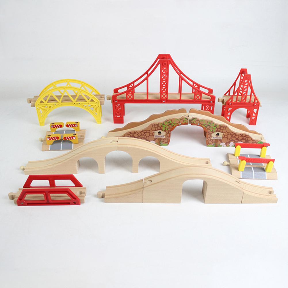 DIY Wooden Track Tools Bridge Train Track Accessories Suitable for Kids Educational Toys