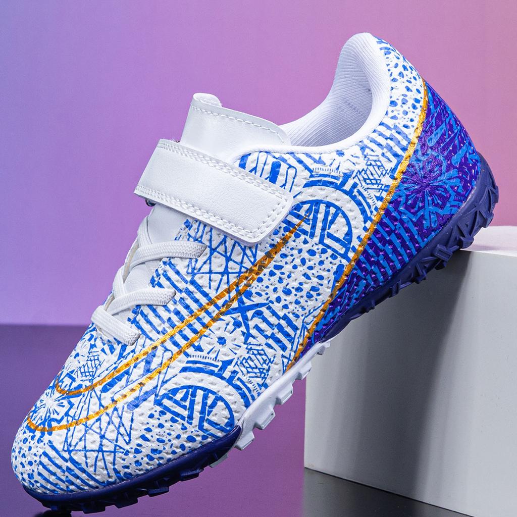 Children's football shoes low-top Velcro elementary school students daily training sneakers Amazon broken nails football shoes