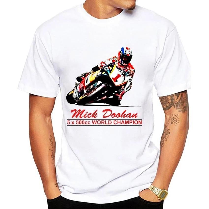 Mick Doohan 2 GP 500 Legend T-Shirt Summer Men Short Sleeve Adventure Sport Casual White Tops 90's Man Motorcycle Riding Tees