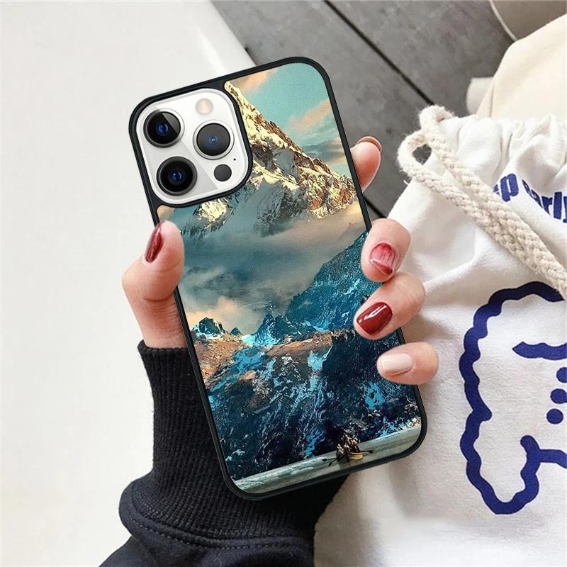 Snow Mountain Phone Case For iPhone 17 Air 15 16 Cover  11 13 14 Pro Max 12 Plus Max Fundas