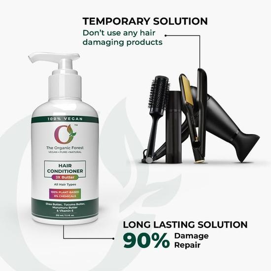 100% pflanzlicher Haarconditioner für trockenes, krauses Haar | Angereichert mit Sheabutter & Kokosöl zur Feuchtigkeitsversorgung & Stärkung des Haars