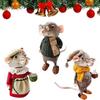 Mouse Christmas Needle Felted Mouse Craft Decorations Needle Felted Cute Needle Felted Mouse Handmade Material Package