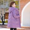 XueZhongFei Women's 2025 Mid-Length Loose Stand Collar Down Coat