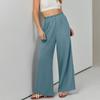 Women Cotton Linen Loose Straight Casual Long Pants For Ladies