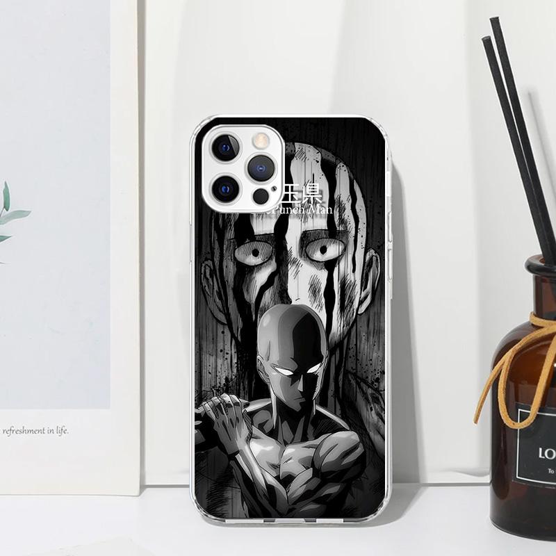 One P-Punch-Man Saitama King Phone Case For Iphone 17 Air 16 15 Plus 16E 14 Pro Max 13 Mini 12 11 7 8 SE Fundas Soft Back Cover