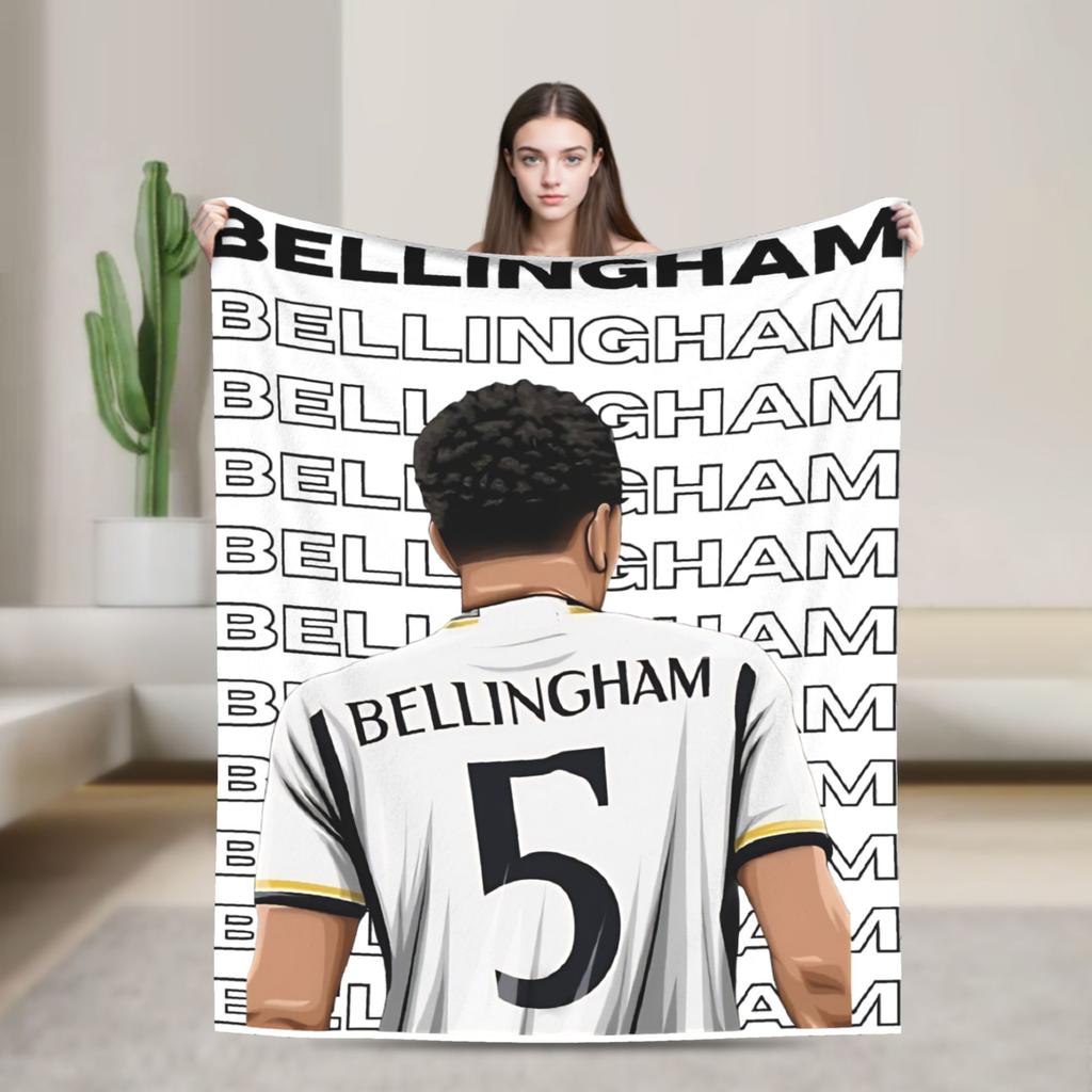 Bellinghams Knitted Blanket Soccer Football Fuzzy Throw Blankets Summer Air Conditioning Printed UltraSoft Warm Bedspread