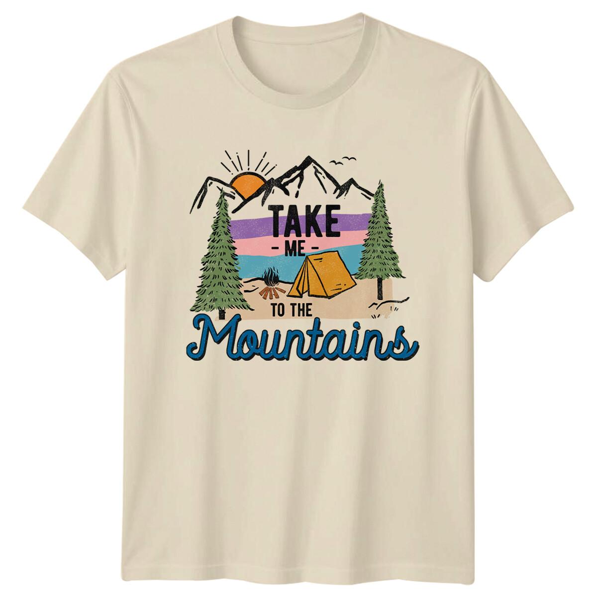 Vintage Take Me To The Mountains Graphic Retro Camping T-Shirt XXXXL