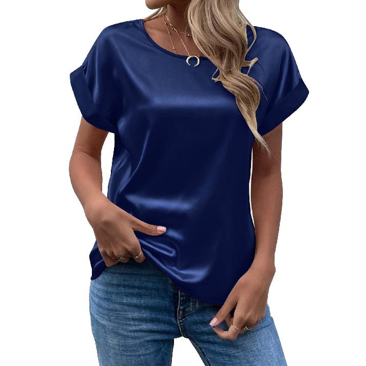 Sommer Täglich Kurzärmelig Neu Damen Schöner Rücken Sport Yoga T-Shirt Locker Lässig Atmungsaktiv Kurzes Top
