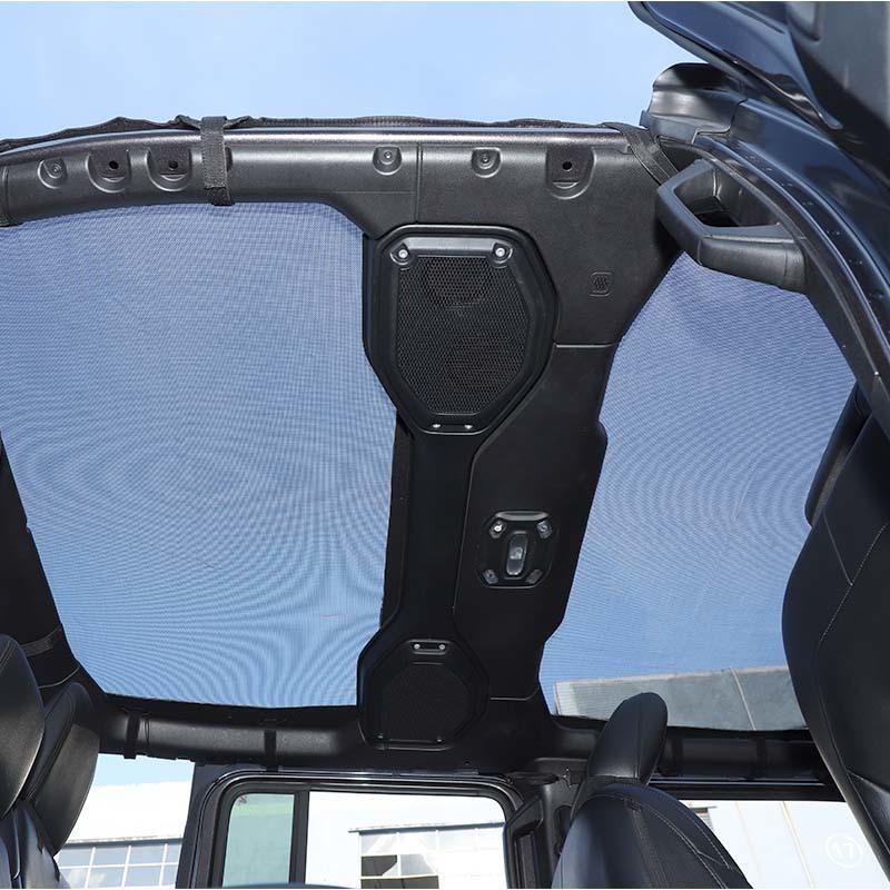 Sunshade Full Mesh Shade Top Anti-UV Leateher Top Cover for Jeep Wrangler JL 2018 Up  4-Door Version Provide UV Protection Car Accessories
