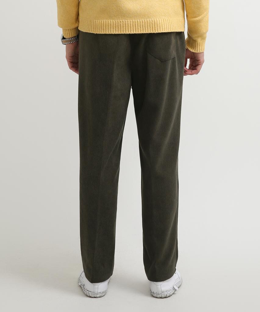 Seuteulaikeu Modern Corduroy Straight Pants (Khaki)