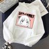 Nowy sweter z nadrukiem kreskówkowej dziewczyny anime dla kobiet, wersja koreańska, styl college'owy, bluza z kapturem