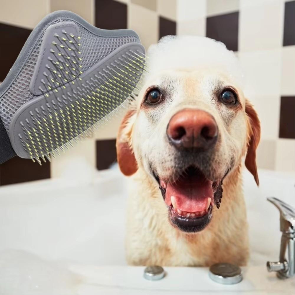 TPR Pet Grooming Glove Professional Pet Cleaning Mitten New Cat Grooming Massage Brush  Dog