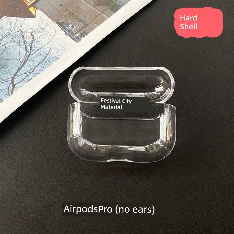 

Shell Pc Transparent All-Inclusive DIY Cream Glue Stone Plastic Brickearth Dedicated Case Pro2 Generation 4 Generation Noise Reduction Version Earph Airpods Pro transparent hard shell [no ear]]
