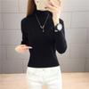 Women's Knit Sweater Short Turtleneck Sweater Slim Pullover Knit Jumper Fall Winter
