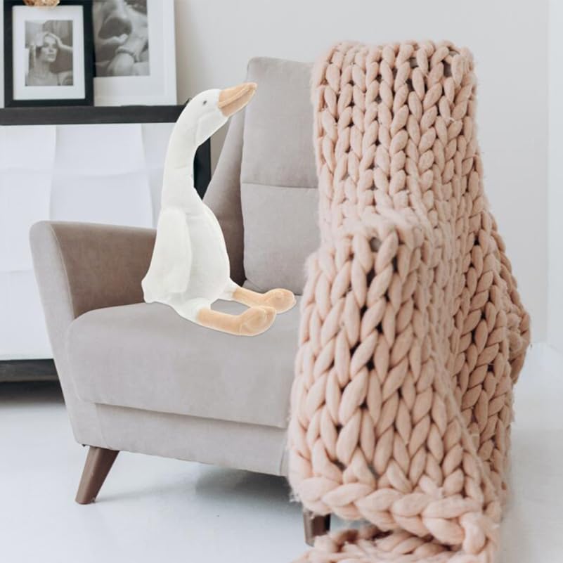 Alasum Goose Plush Toy, Duck, Cute Duck, Soft and Fluffy, 35cm, Kids Toy, Cushion, Desktop