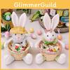 Cute Cartoon Easter Bunny Candy Basket Perfect For Festive Home Decor And Egg Hunts