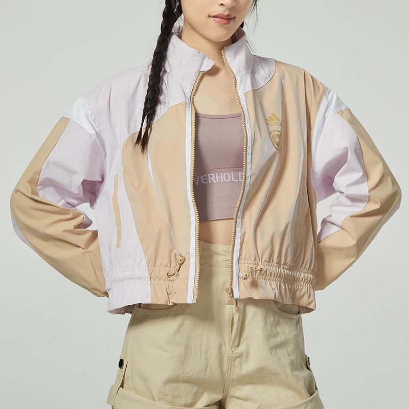 Adidas Ust Wv Jacket T1 Sports Casual Color Block Hooded Jacket Women Jackets Khaki HR8156