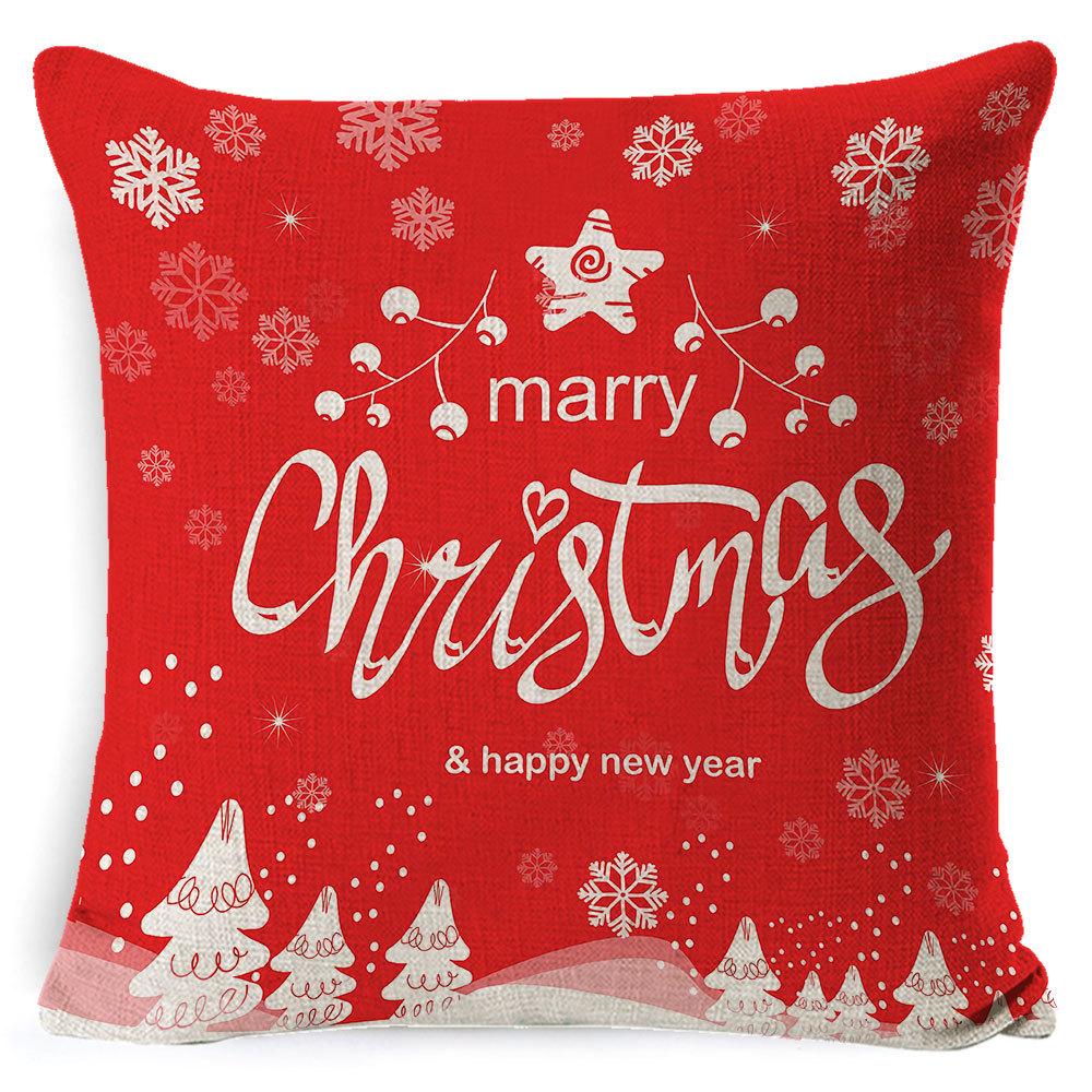 Christmas Pillowcase Gray and White Plaid Office Lumbar Support Home Bedside Cushion Car Neck Cushion