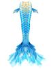 Mermaid Tail Girls' Swimsuit - High-Elastic, Quick-Drying Ariel Princess Design