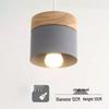 Lampada a sospensione in ferro battuto stile nordico macaron, testa singola in bianco/grigio