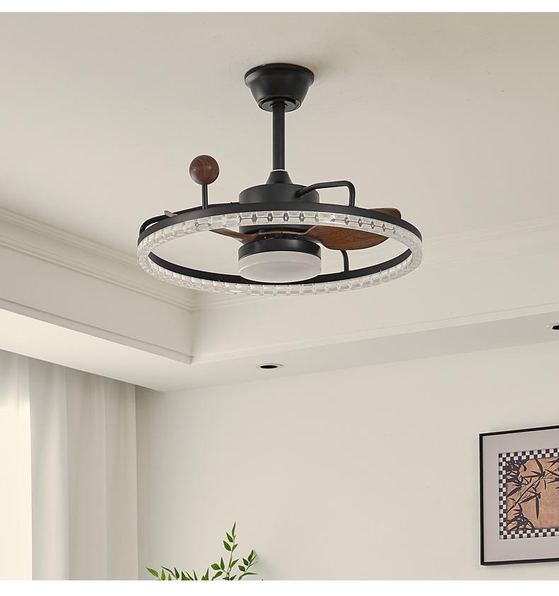 Retro Industrial-Style Ceiling Fan Light for Bedroom or Dining Room