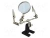 "Third Hand" Holder With Magnifying Glass Ø60 - Pcb Soldering Stand