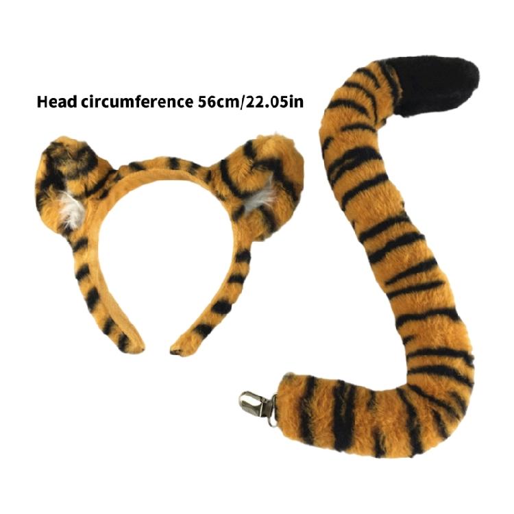 Stage Character Accessory with Plush Animal Print for Cosplay Outfits, Party Styling and Role-Play Wear Appeal