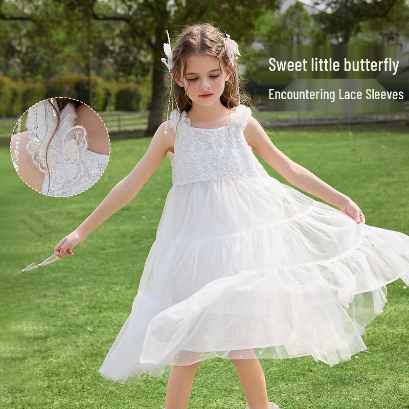 ASK JUNIOR Girls Bowknot Princess Summer Dress