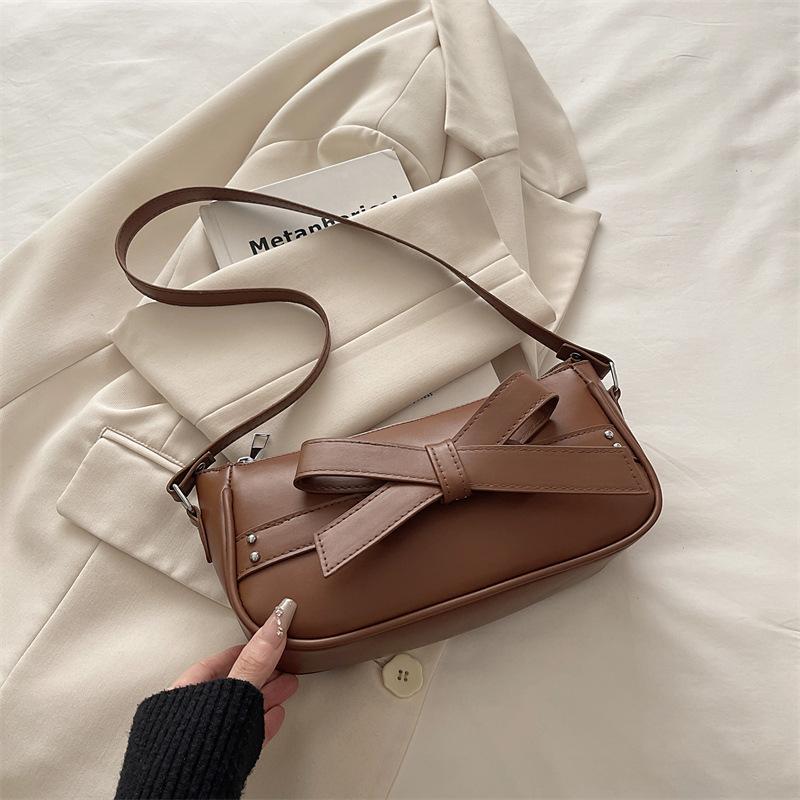 Women Bowknot Fashion Small Square Crossbody Shoulder Underarm Commute Handbag