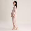 Women's Cotton Pajama Set Button Down Long Sleeve Top And Long Pants Loungewear Set Casual 2 Piece Sleepwear
