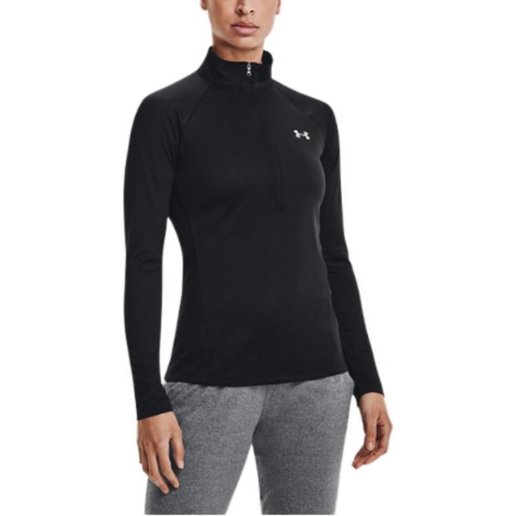 Under Armour Casual Letter Slim Fit Hoodie Women Hoodies Black 1320126-001