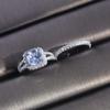 Luxury Micro Paved Zirconia Rings for Women Elegant Engagement Wedding Band Set