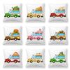 Cartoon Food Car Pattern Digital Printing Short Plush Pillow Covers Decorative For Car Sofa Office Cushion Cover Home Goods