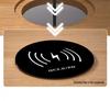 Built-in Wireless Charger Power Strip with Direct Plug-in for Hidden Desktop and Phone