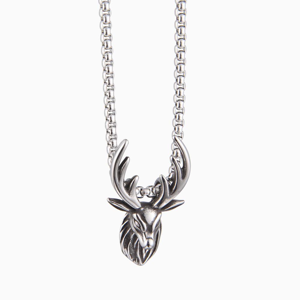 

Подвеска-лось: Стильные украшения из титановой стали на Рождество Elk Pendant