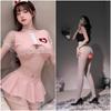 Sex underwear large size pink sexy nurse uniform cosplay hollow woman free passion pure desire suit