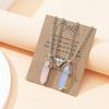Fashion Couple Matching Necklace Colorful Geometric Hexagon Pillar Crystal Pendant Love Couple Friendship Friends Jewelry Gift