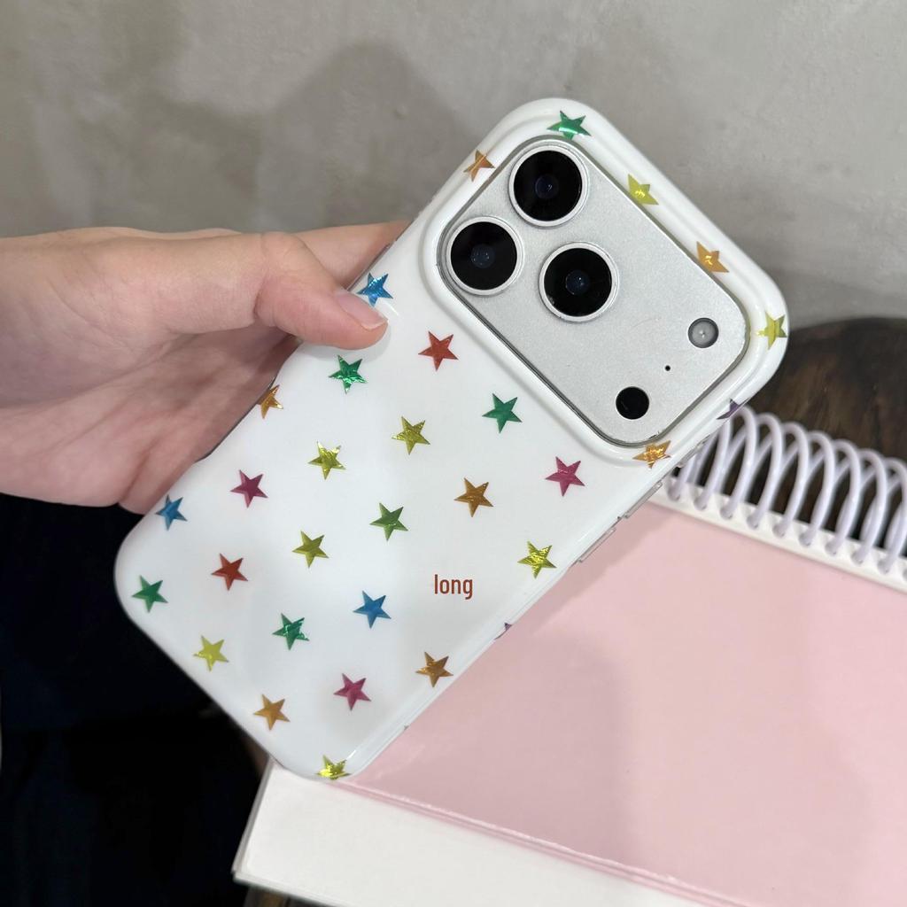 Colorful Star iPhone 16 Pro Max Anti-Drop Case (Compatible with Apple 15/17)