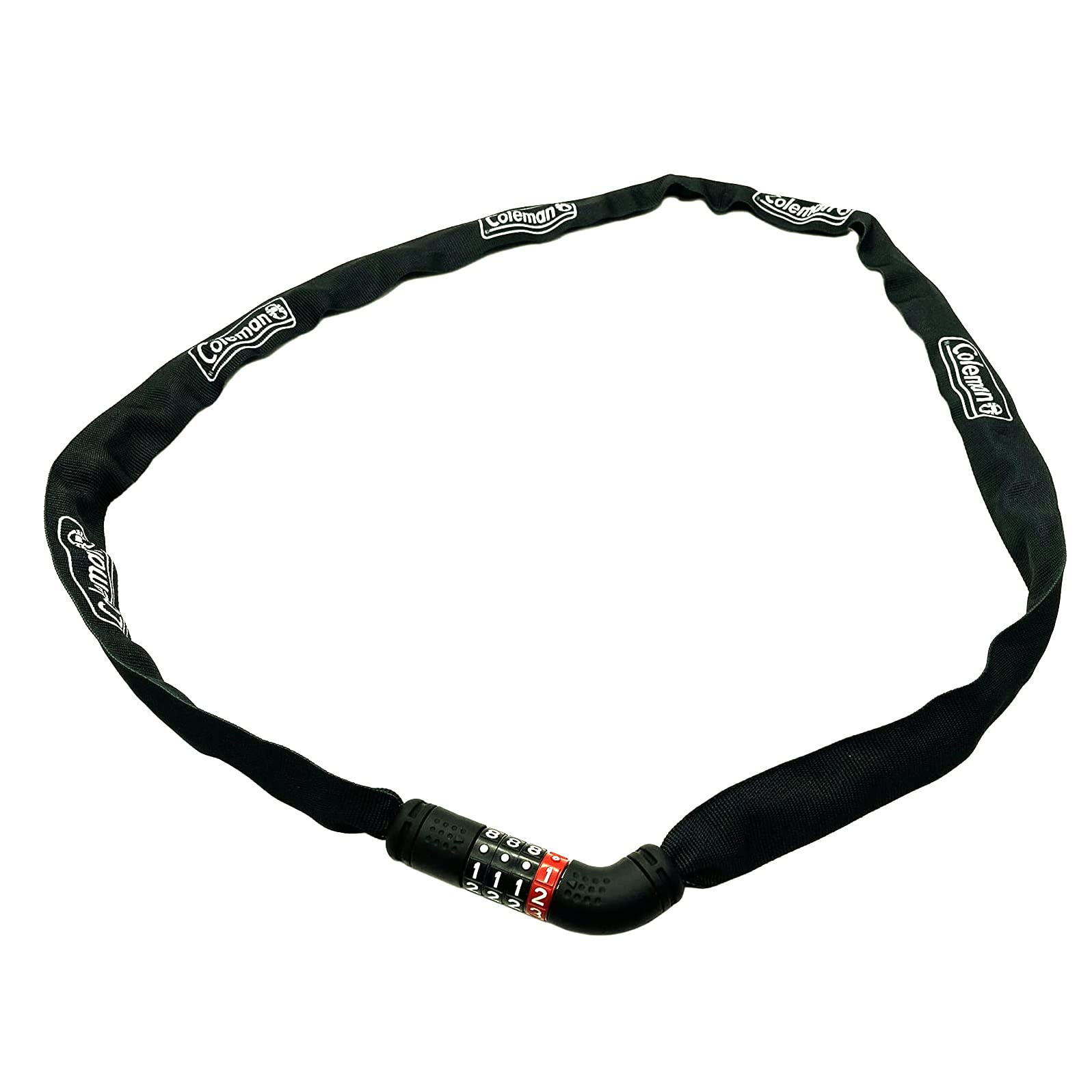 

Coleman Bicycle Dial Chain Lock with 120cm Long Lock, 4-Digit Sleeve, Black, чорний