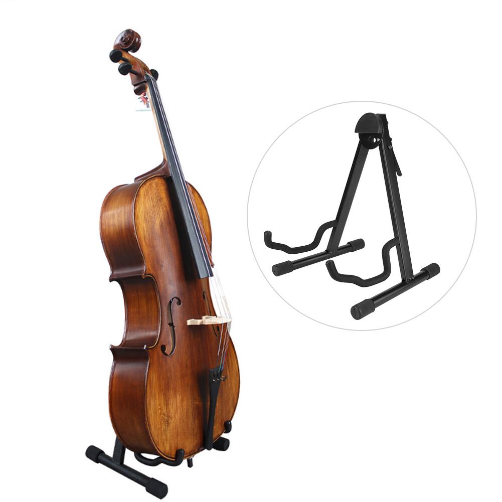 A Frame Adjustable Folding Cello Stand Support Musical Instrument Accessory Black