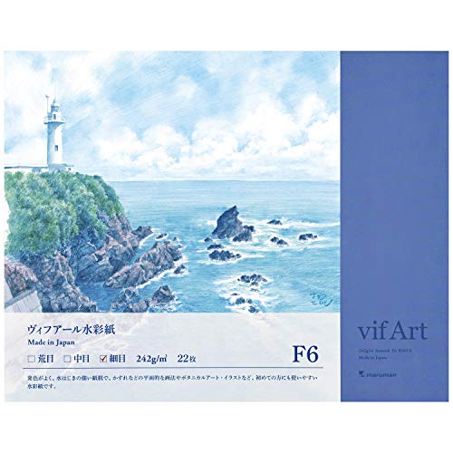 

Maruman Sketchbook F6 Vifar Block Watercolor Paper Fine 15 Sheets B36VA