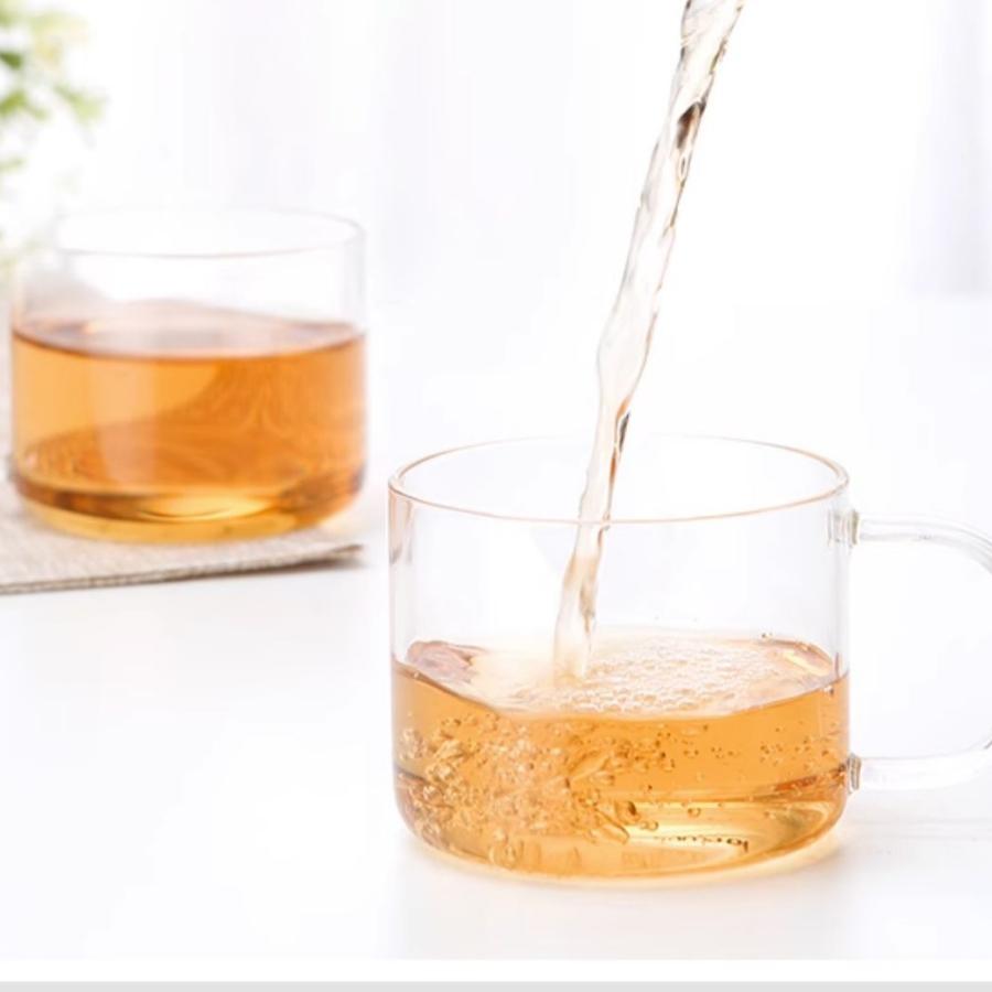 SAMADOYO Thickened Heat-resistant Glass Kungfu Tea Cup, Baijiu Cup, Small Cup, Tea Belt, Transparent Glass Water