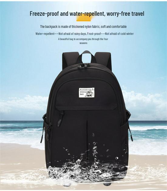 Modny plecak w stylu koreańskim z casualowym napisem