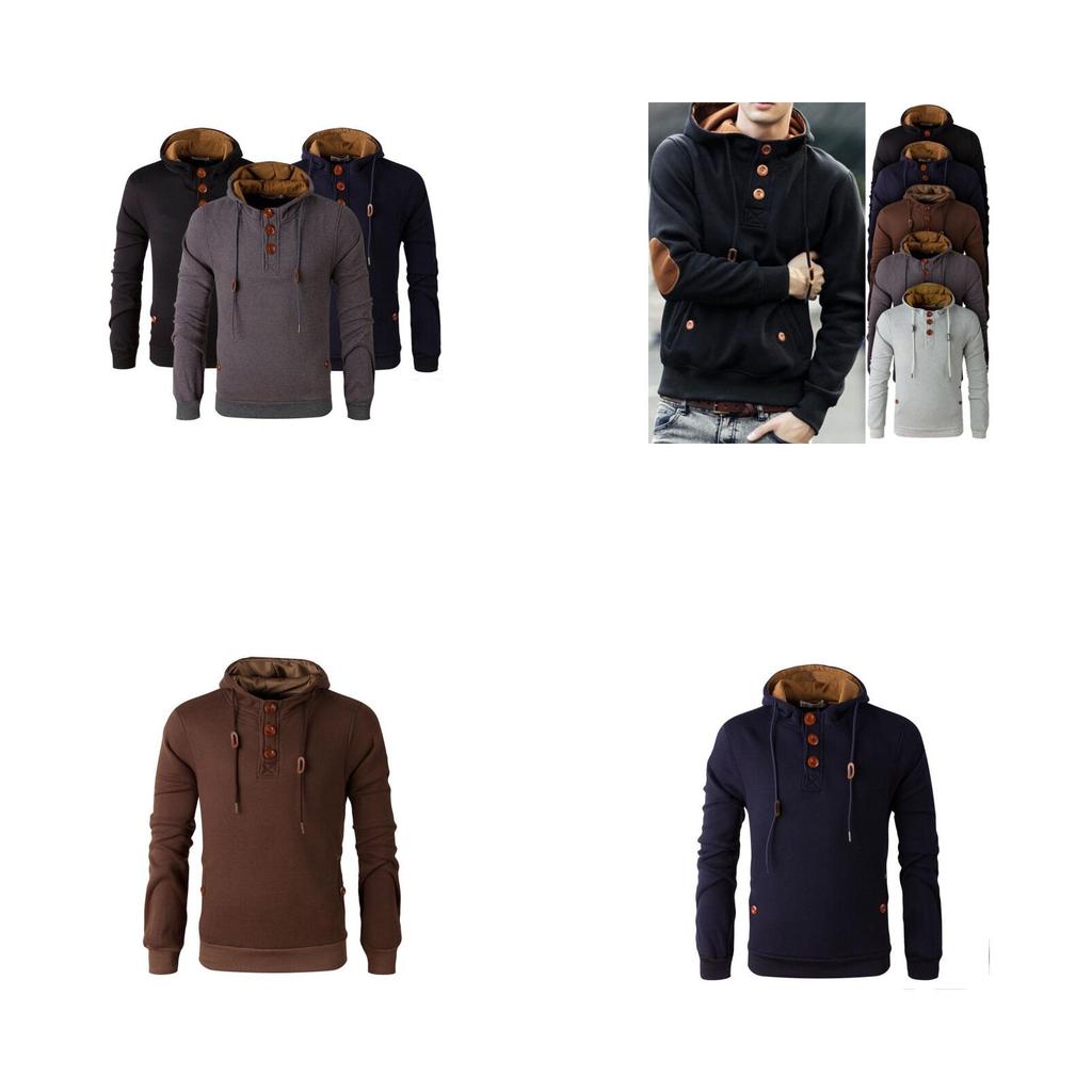 Men's Winter Cowl Neck Hooded Sweatshirt Coat Jacket For Ultimate Comfort And Style